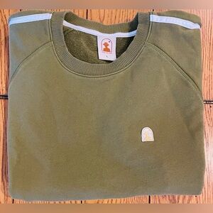Dandy Del Mar French Terry Cloth Pullover, olive green color, size large